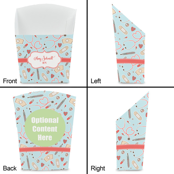 Nurse French Fry Favor Box - Front & Back View