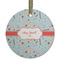 Nurse Flat Glass Ornament - Round w/ Name or Text