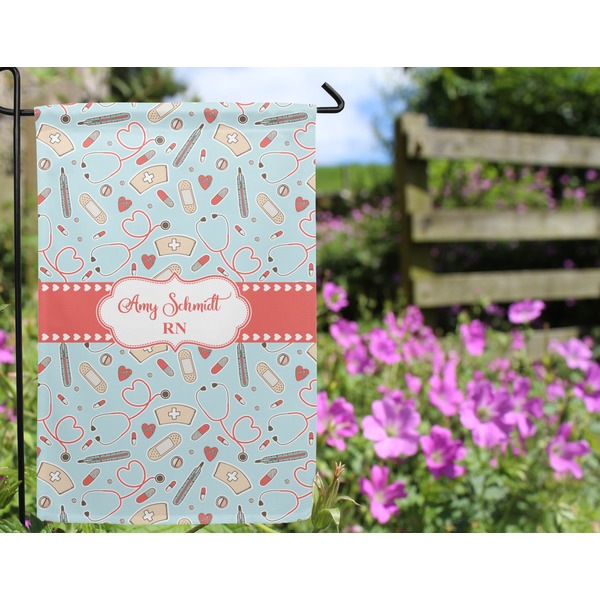 Nurse Garden Flag - Outside In Flowers