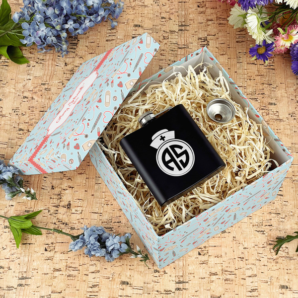 Nurse Gift Boxes with Lid - Canvas Wrapped - Large - In Context