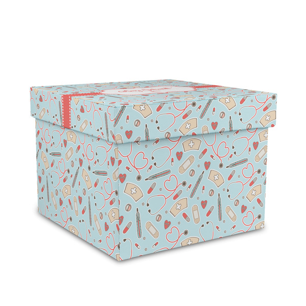 Custom Nurse Gift Box with Lid - Canvas Wrapped - Medium (Personalized)