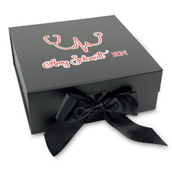 Nurse Gift Box with Magnetic Lid - Black (Personalized)