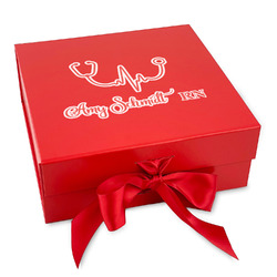 Nurse Gift Box with Magnetic Lid - Red (Personalized)