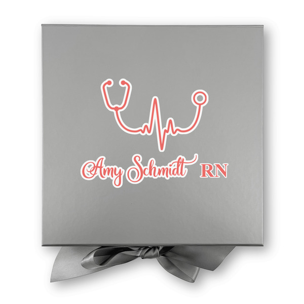Nurse Gift Boxes with Magnetic Lid - Silver - Approval