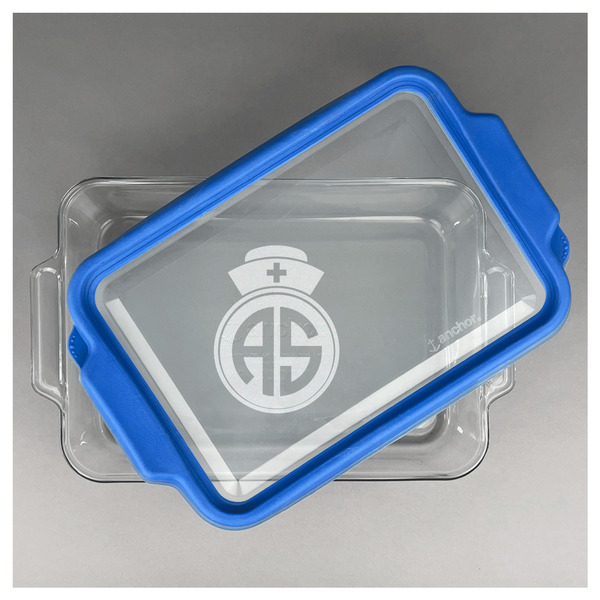 Nurse Glass Baking Dish - FRONT w/ LID (13x9)