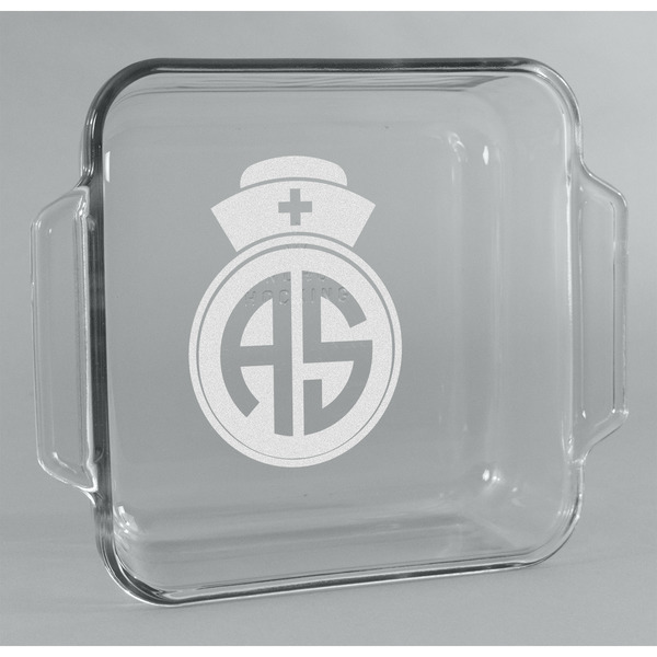 Custom Nurse Glass Cake Dish - 8in x 8in (Personalized)