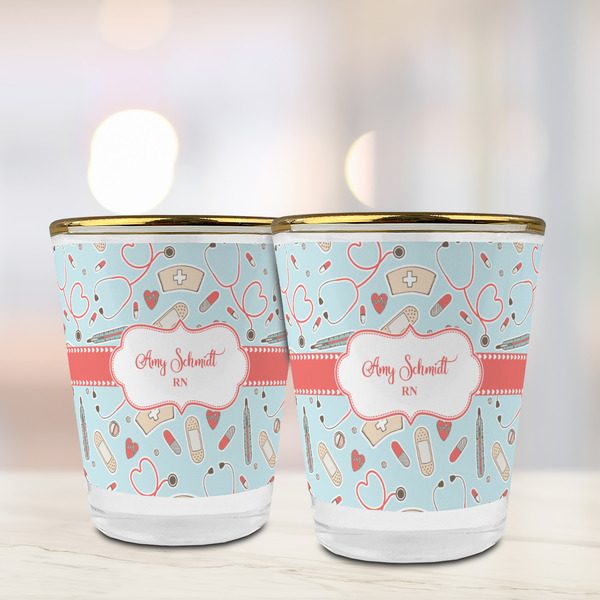 Nurse Glass Shot Glass - with gold rim - LIFESTYLE