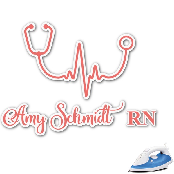 Custom Nurse Graphic Iron On Transfer - Up to 15"x15" (Personalized)