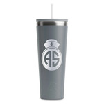 Nurse RTIC Everyday Tumbler with Straw - 28oz - Grey - Double-Sided (Personalized)