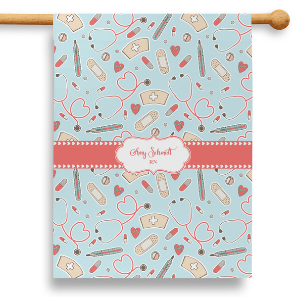 Custom Nurse 28" House Flag (Personalized)