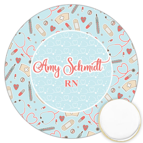 Custom Nurse Printed Cookie Topper - 3.25" (Personalized)