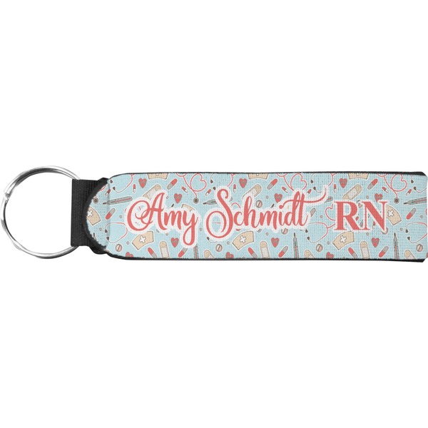 Custom Nurse Neoprene Keychain Fob (Personalized)