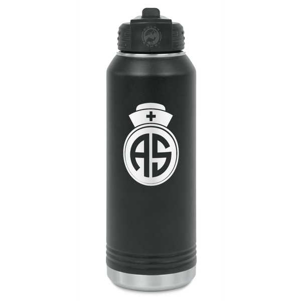 Custom Nurse Water Bottles - Laser Engraved - Front & Back (Personalized)