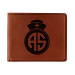 Nurse Leatherette Bifold Wallet - Double Sided (Personalized)
