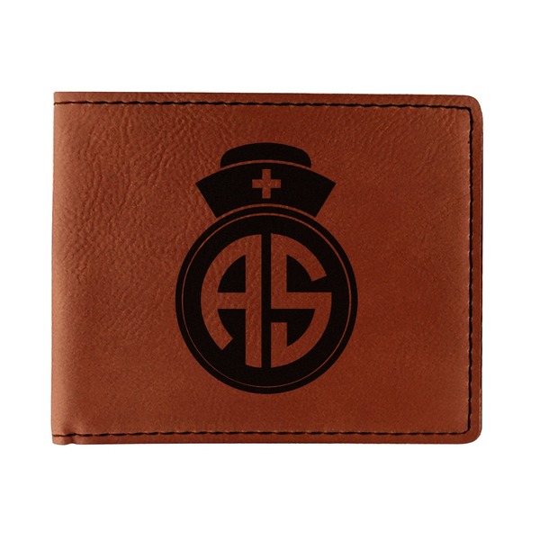 Custom Nurse Leatherette Bifold Wallet - Single Sided (Personalized)