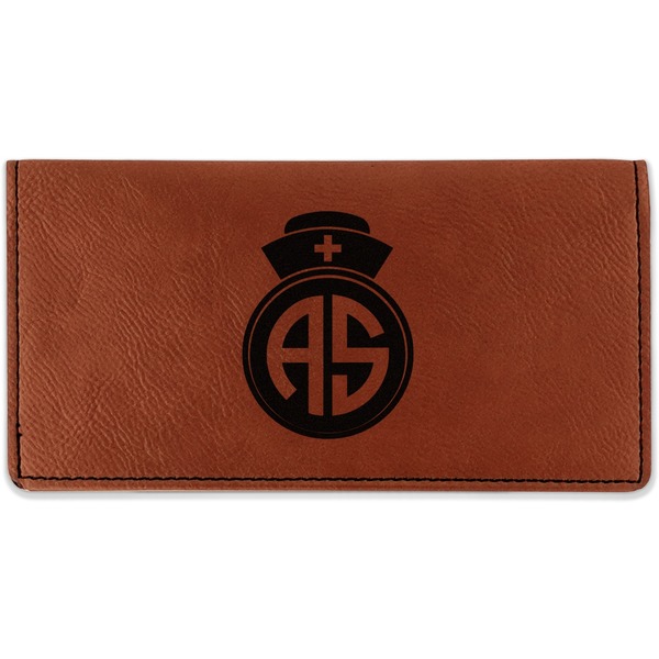 Custom Nurse Leatherette Checkbook Holder (Personalized)