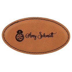 Nurse Leatherette Oval Name Badge with Magnet (Personalized)