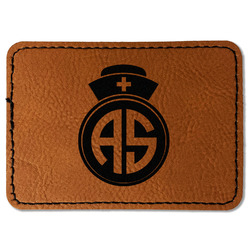 Nurse Faux Leather Iron On Patch - Rectangle (Personalized)
