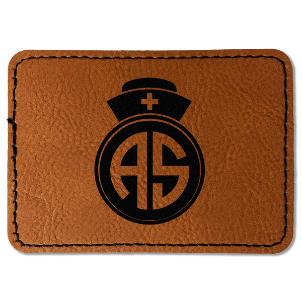 Custom Nurse Faux Leather Iron On Patch - Rectangle (Personalized)