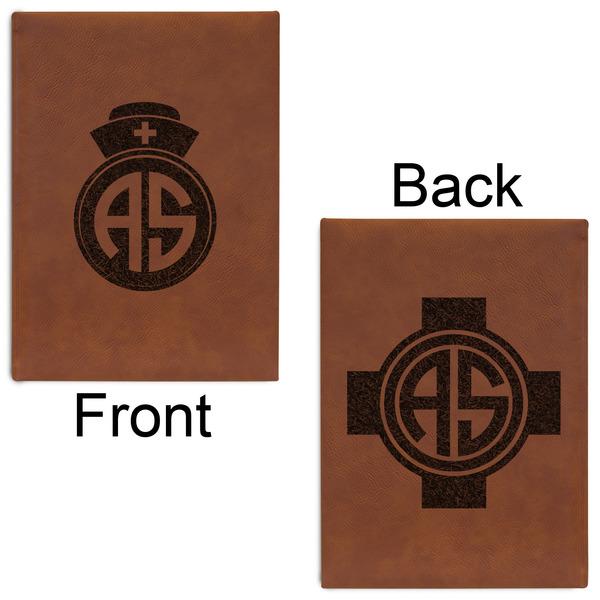 Nurse Leatherette Sketchbooks - Large - Double Sided - Front & Back View