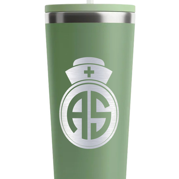 Nurse Light Green RTIC Everyday Tumbler - 28 oz. - Close Up