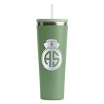 Nurse RTIC Everyday Tumbler with Straw - 28oz - Light Green - Double-Sided (Personalized)