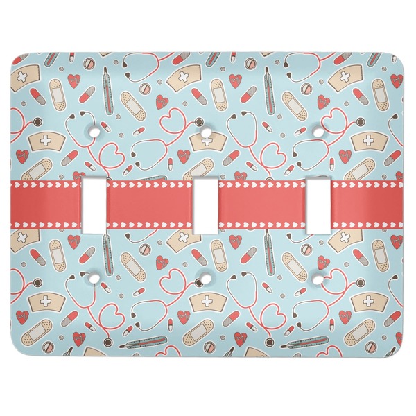Custom Nurse Light Switch Cover (3 Toggle Plate)