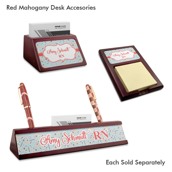 Nurse Mahogany Desk Accessories