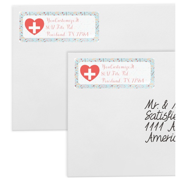 Nurse Mailing Labels - Double Stack Close Up