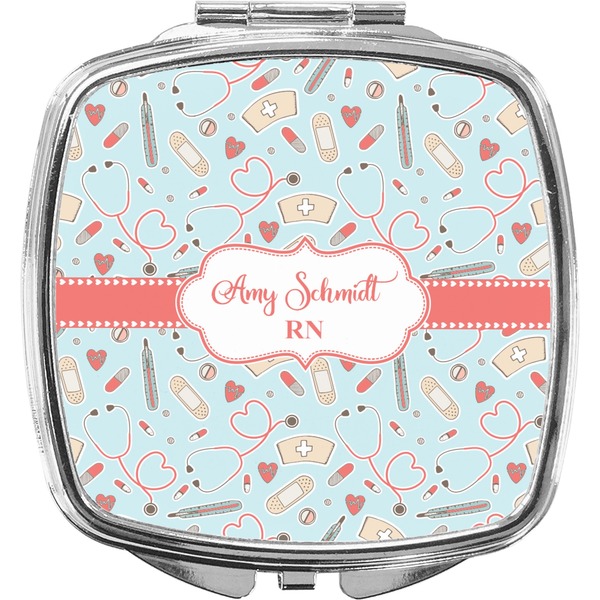 Custom Nurse Compact Makeup Mirror (Personalized)