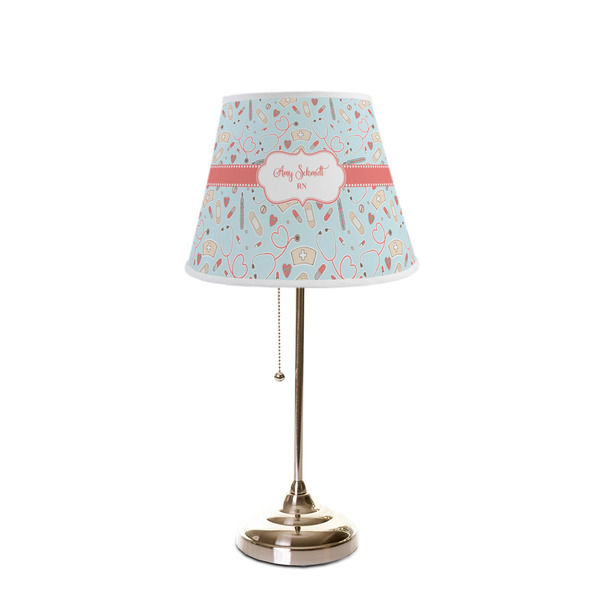 Nurse Poly Film Empire Lampshade - On Stand