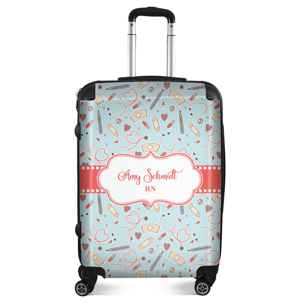 Custom Nurse Suitcase - 24" Medium - Checked (Personalized)