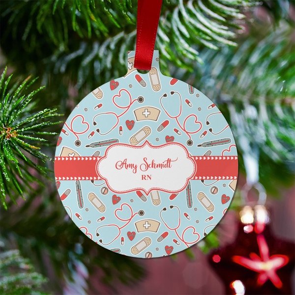 Nurse Metal Ball Ornament - Lifestyle