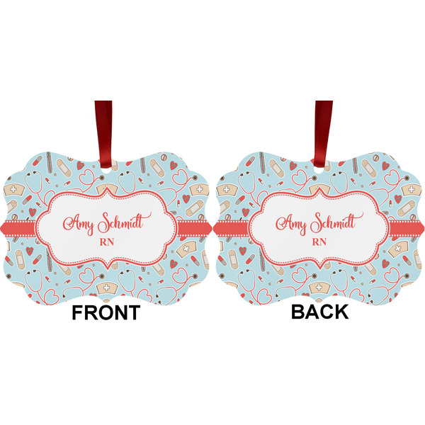 Nurse Metal Benilux Ornament - Front and Back (APPROVAL)