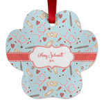 Nurse Metal Paw Ornament - Double Sided w/ Name or Text
