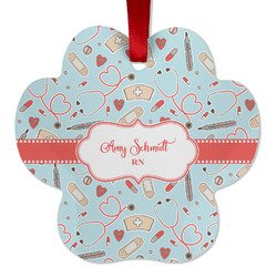 Nurse Metal Paw Ornament - Double Sided w/ Name or Text