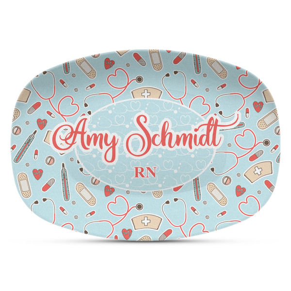 Custom Nurse Plastic Platter - Microwave & Oven Safe Composite Polymer (Personalized)