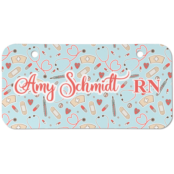 Custom Nurse Mini/Bicycle License Plate (2 Holes) (Personalized)