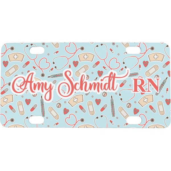 Custom Nurse Mini / Bicycle License Plate (4 Holes) (Personalized)