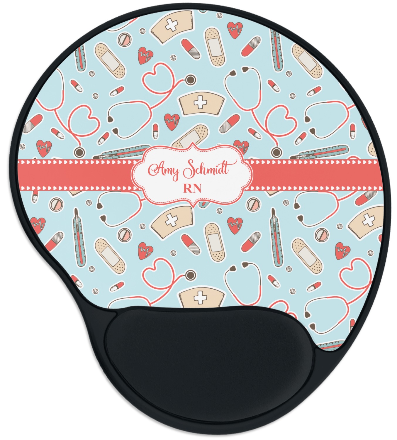 Nurse Mouse Pad with Wrist Support YouCustomizeIt