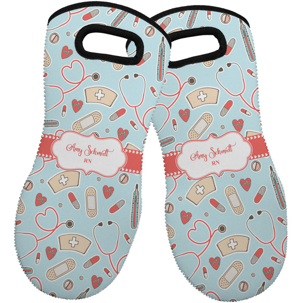 Nurse Neoprene Oven Mitt -Set of 2 - Front