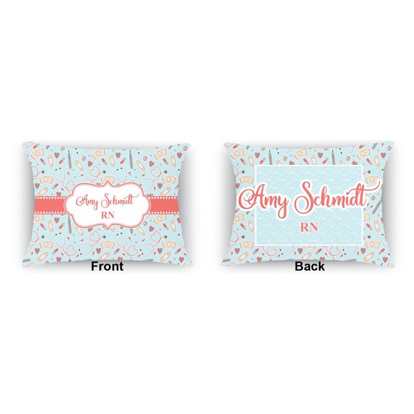 Nurse Outdoor Rectangular Throw Pillow (Front and Back)