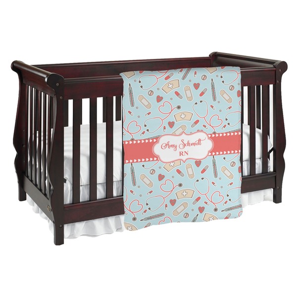 Custom Nurse Baby Blanket (Single Sided) (Personalized)