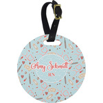 Nurse Plastic Luggage Tag - Round (Personalized)