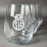 Nurse Stemless Wine Glasses (Set of 4) (Personalized)