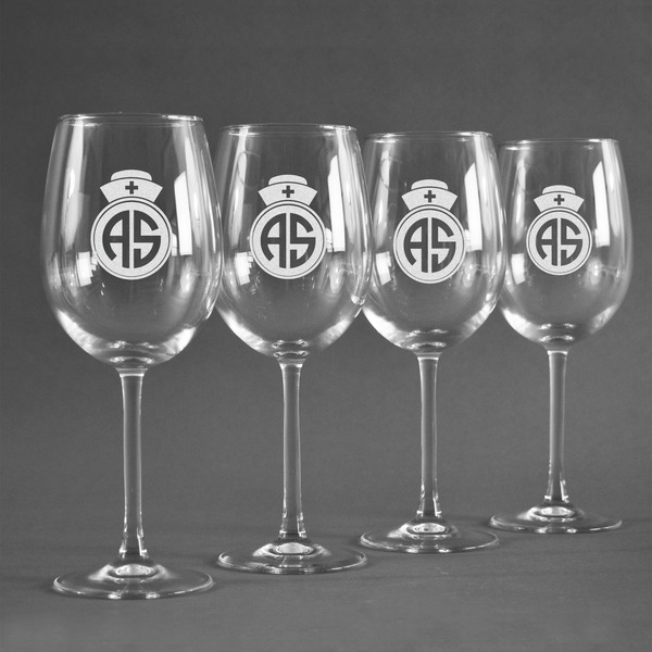 Nurse Personalized Wine Glasses (Set of 4)