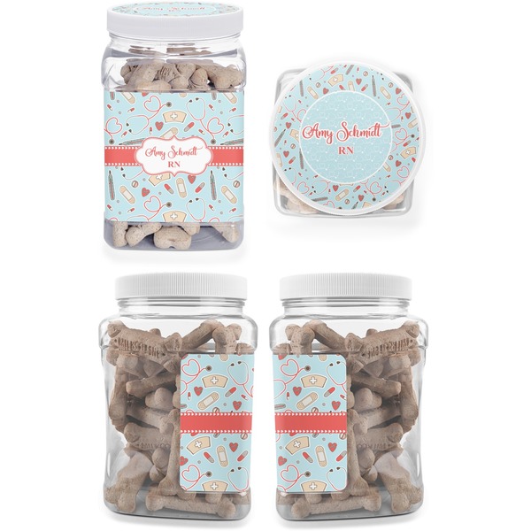 Nurse Pet Treat Jar - Multiple Angles