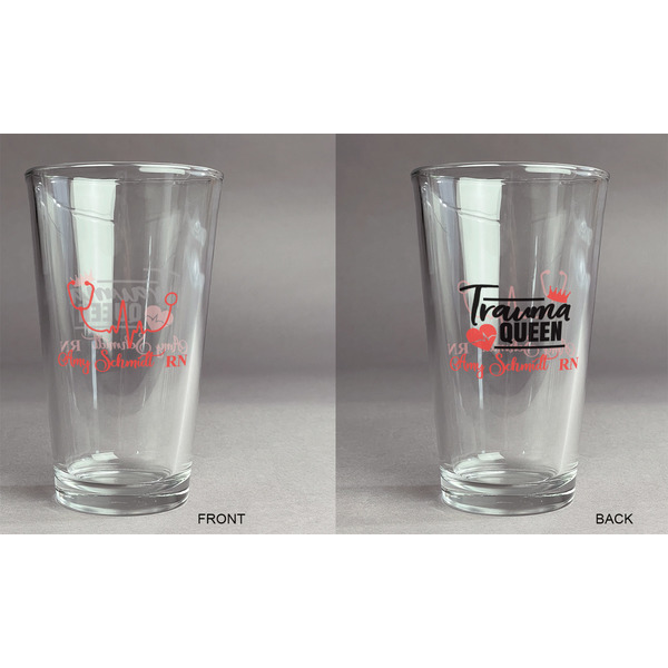 Nurse Pint Glass - Two Content - Approval