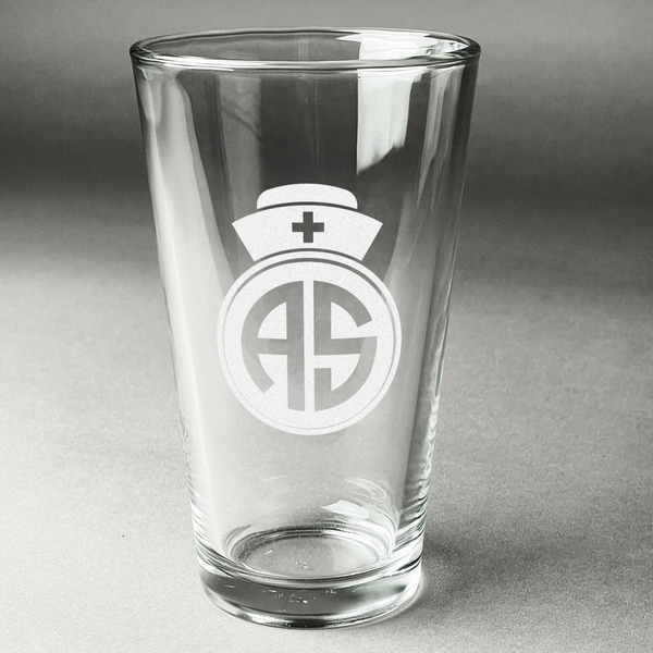Custom Nurse Pint Glass - Engraved (Single) (Personalized)