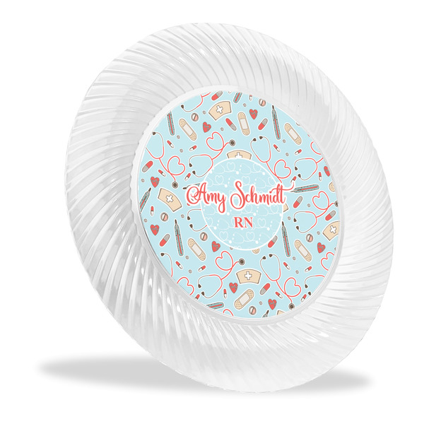 Custom Nurse Plastic Party Dinner Plates - 10" (Personalized)